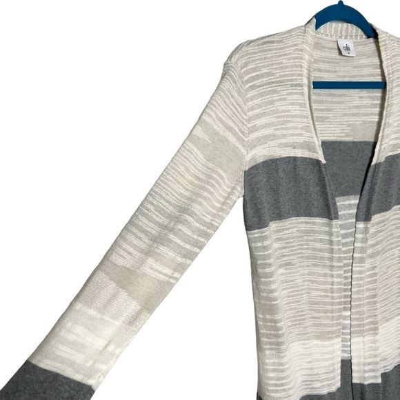 CABI Vineyard Striped Duster Long Line Cardigan Sweater - Picture 2 of 13